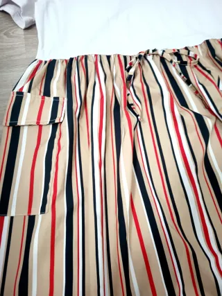 Vestido largo Shein rayas multicolor