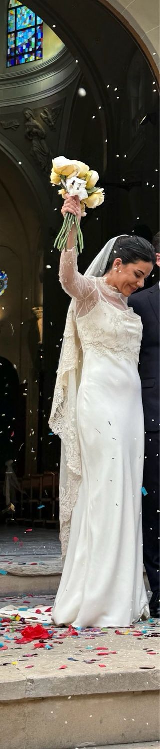 Vestido de novia sencillo y elegante