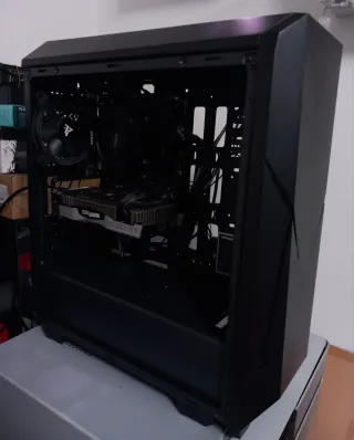 PC Gaming Negro con Luces LED Azules