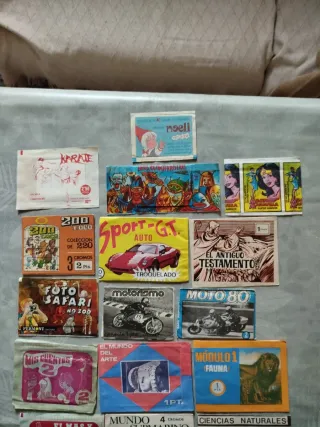 Sobres antiguos de cromos y pegatinas