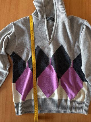 Maglione Total look a collo alto con zip