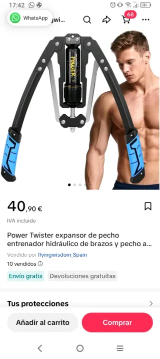 Máquina de pecho y tríceps Power Twister