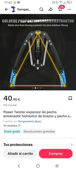 Máquina de pecho y tríceps Power Twister