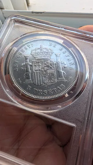 5 Pesetas Alfonso XIII 1891 Plata Estrella 91