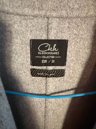 Abrigo largo gris C&A talla M