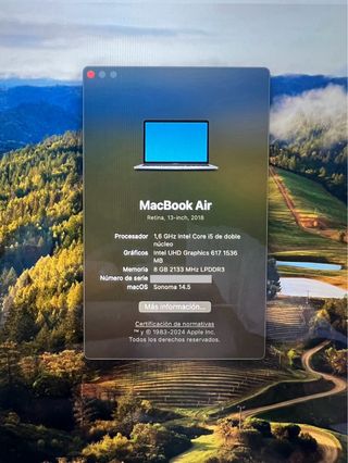 MacBook Air Retina 13' 2018 128 GB Plata