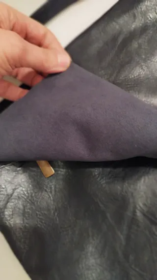 Borsa messenger tipo postina blu e marrone