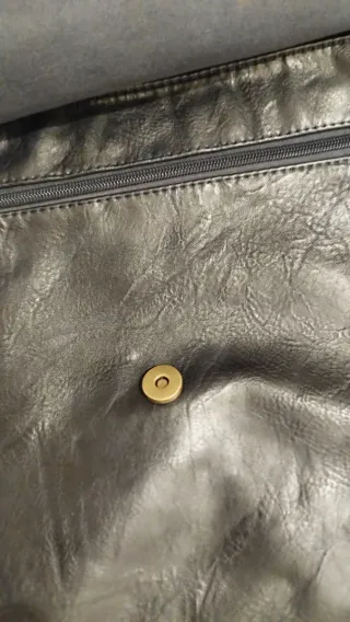 Borsa messenger tipo postina blu e marrone