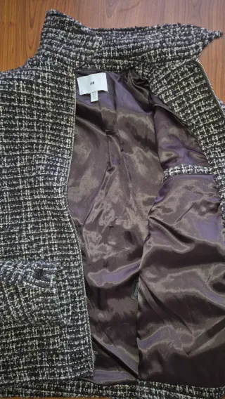 Chaqueta HM Tweed Cremallera