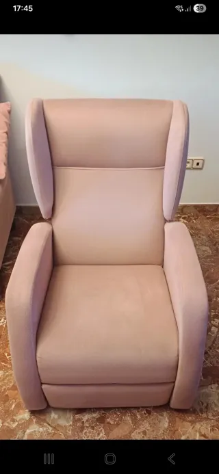Poltrona relax manuale rosa