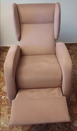 Poltrona relax manuale rosa