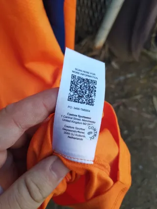 Camiseta Rangers Castore XXL Naranja/Azul