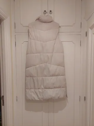 Chaleco largo Massimo Dutti blanco Talla S