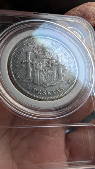 5 Pesetas Plata Alfonso XIII 1897