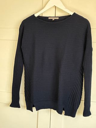Jersey de lana azul marino de Síntesis. Talla S