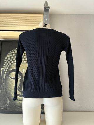 Jersey de lana azul marino de Síntesis. Talla S