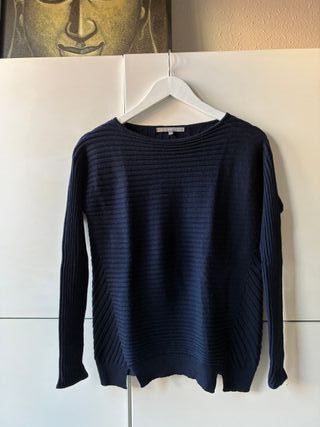 Jersey de lana azul marino de Síntesis. Talla S