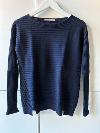 Jersey de lana azul marino de Síntesis. Talla S