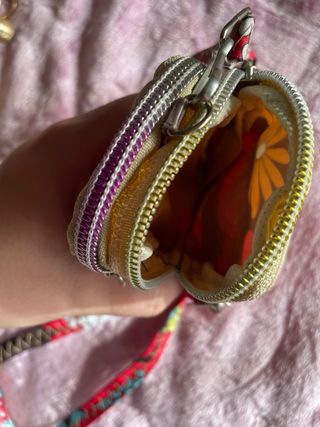 Pack Monedero bolso dorado y multicolor