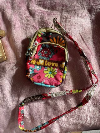 Pack Monedero bolso dorado y multicolor