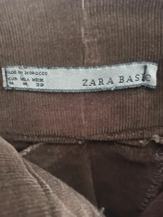 Falda Zara Botones Marrón