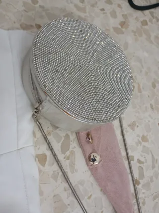 Conjunto Top y Falda-Pantalón Rosa y Blanco