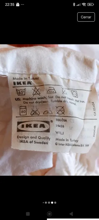 Cubrecama Ikea Algodón Cama 90