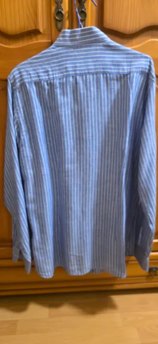 Camisa Mango Rayas Azul Talla M