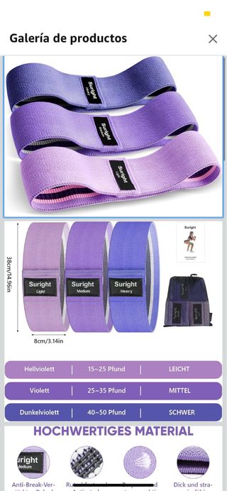 Bandas de resistencia Suright (3 uds)