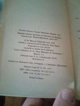 El movimiento obrero en la historia de España .