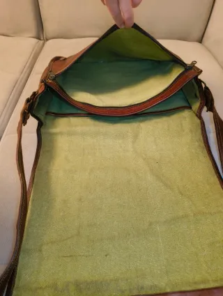 Borsa tracolla in cuoio/pelle marrone