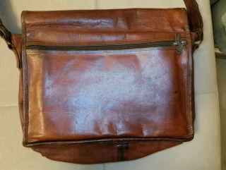 Borsa tracolla in cuoio/pelle marrone