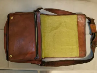 Borsa tracolla in cuoio/pelle marrone