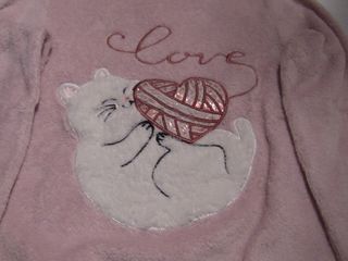 Pigiama invernale 8/9 anni gatto e cuore