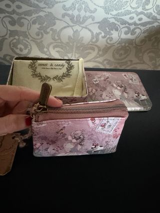 Monedero Sweet & Candy rosa estampado