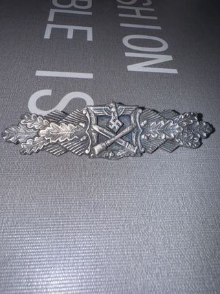 Insignia Medalla Broche Plata Combate aCuerpo Nazi