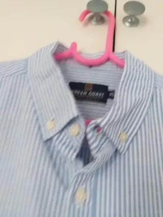 Camisa de rayas azul GREEN COAST Talla M