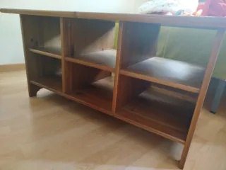 Mesa centro madera diseño rústico