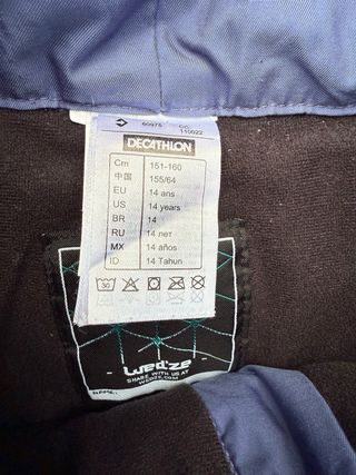 Pantalón nieve Decathlon niños 14 años