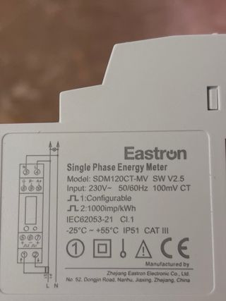 Medidor de energía SDM120CT