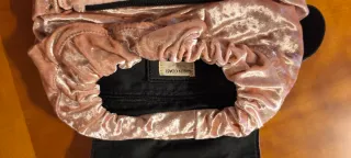 Bolso Mochila Aterciopelado Rosa