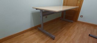 Mesa de oficina 160x80cm haya y acero