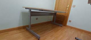 Mesa de oficina 160x80cm haya y acero
