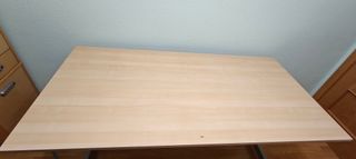 Mesa de oficina 160x80cm haya y acero