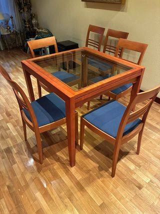 Mesa Comedor Extensible + 6 Sillas