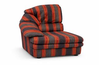 Sofá esquinero tela gris y rojo, en buen estado.