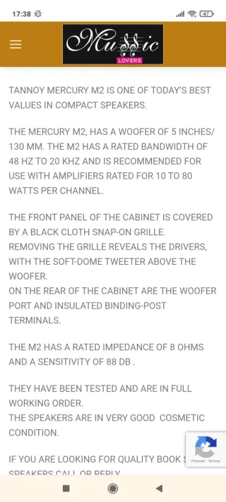 Altavoces Tannoy Mercury M2 Marrones