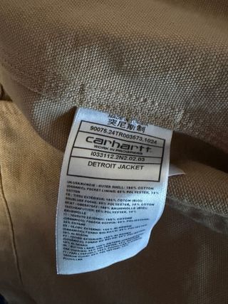 Cazadora Carhartt Detroit Talla L Beige