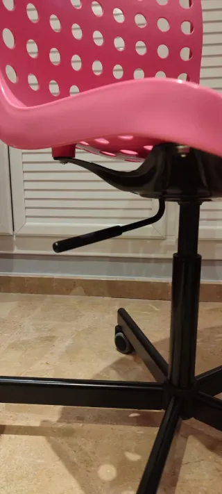 Silla giratoria de escritorio rosa