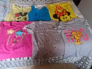 Lote 6 Camisetas Niña Personajes